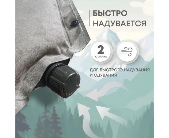 Коврик туристический RSP Velour 50 Double, серый, фото , изображение 4