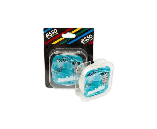 Поводочный материал ASSO INVISIBLE HARD 100% FLUOROCARBON 50м 0,21мм прозр., Разрывная нагрузка: 3,4 кг, Диаметр лески: 0,21, Размотка: 50 м, фото 