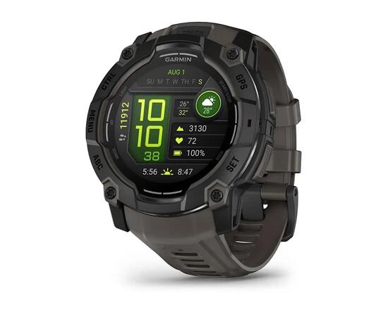 Умные часы Garmin Instinct 3 (45 мм) AMOLED черные/угольные, фото 