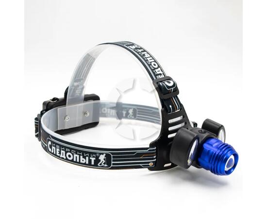Фонарь налобный "СИБИРСКИЙ СЛЕДОПЫТ-Лайт", 1 LED + 2 COB, zoom, аккум. 220В/60/, фото , изображение 2