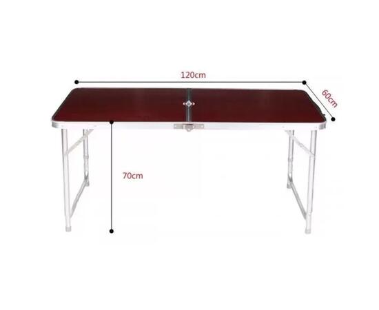 Стол туристический Bison 60*120см (темное дерево) + 4 стула / C-4-60*120-WD, Цвет: темное дерево, Размер: 120х60 см, фото , изображение 4