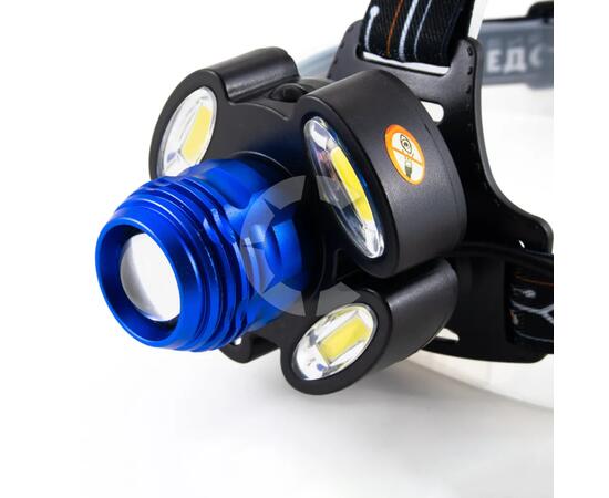 Фонарь налобный "СИБИРСКИЙ СЛЕДОПЫТ-Стильб", 1 LED + 4 COB, zoom, аккум. 220В/60/, фото , изображение 2