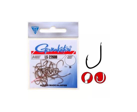 Крючки GAMAKATSU HOOK LS-2260B (BROWN)#16, фото 