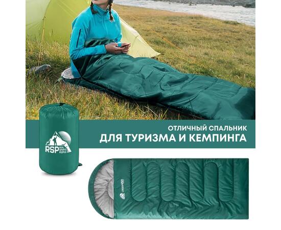 Спальный мешок RSP LAGER 450 зеленый, левая молния, фото , изображение 6