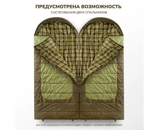 Спальный мешок RSP CHILL 400 BIG, левая молния, фото , изображение 8