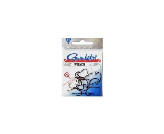 Крючки GAMAKATSU WORM 39 (SPR) (BLACK) size 004, 12st, фото , изображение 2