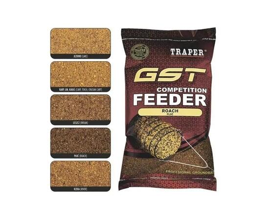 Прикормка рыболовная Traper 1kg GST FEEDER Leszcz, фото , изображение 2