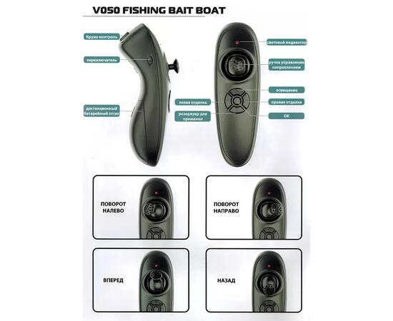 Прикормочный кораблик для рыбалки Amazin Boat V050 Black, фото , изображение 7