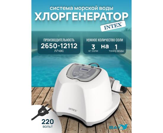 26688 Система санобработки воды в бассейне Intex Krystal clear saltwater 230 вольт, фото 