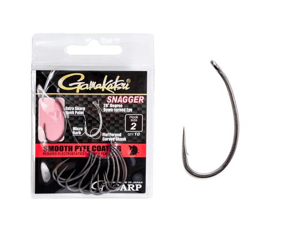 Крючки GAMAKATSU G-CARP SNAGGER 10st, size 2, Размер: 2, фото 