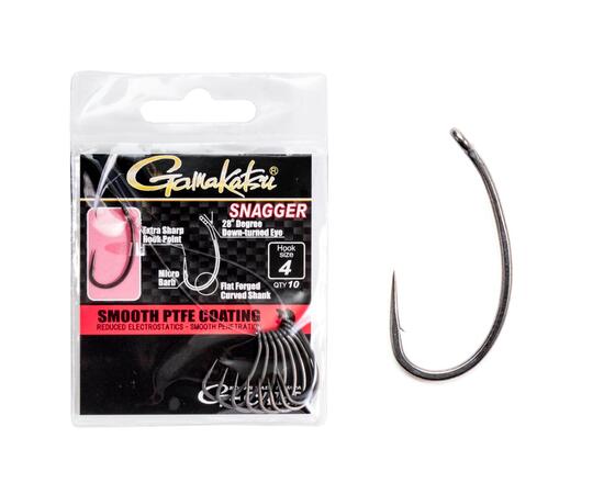 Крючки GAMAKATSU G-CARP SNAGGER 10st, size 4, Размер: 4, фото 