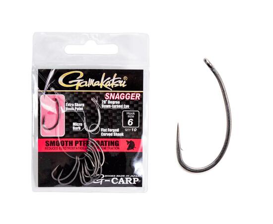 Крючки GAMAKATSU G-CARP SNAGGER 10st, size 6, Размер: 6, фото 