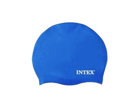Силиконовая шапочка для плавания Intex 55992, Цвет: синий, фото , изображение 3