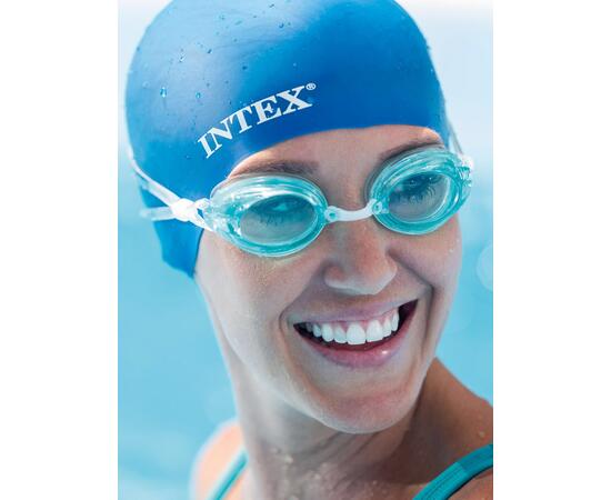 Силиконовая шапочка для плавания Intex 55992, Цвет: синий, фото , изображение 4