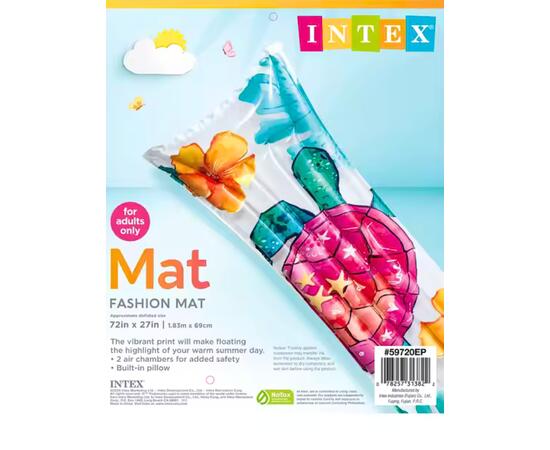 Надувной матрас стильный Intex 59720, Размер: 183 х 69 см, Расцветка: черепаха, фото , изображение 7