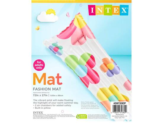 Надувной матрас стильный Intex 59720, Размер: 183 х 69 см, Расцветка: цветы, фото , изображение 8