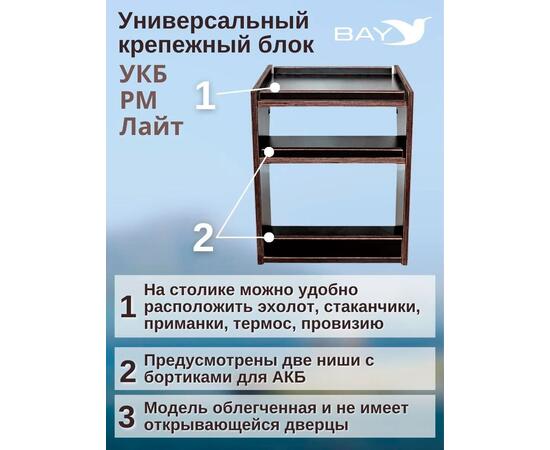 Готовый набор: Столик для лодки ПВХ УКБ РМ ЛАЙТ + Крепление экрана эхолота 10", Универсальный крепежный блок, фото , изображение 4