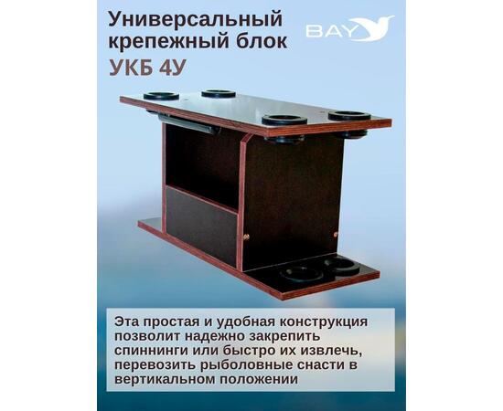 Готовый набор: Столик для лодки ПВХ + Крепление эхолота 10", Универсальный крепежный блок с отверстиями под 4 удилища (УКБ 4У), фото , изображение 7