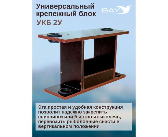 Готовый набор: Столик для лодки ПВХ + Крепление экрана эхолота 10", УКБ с отверстиями 2 удилища (УКБ 2У) Универсальный крепежный блок, фото , изображение 7