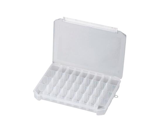 Коробка MEIHO CLEAR CASE C-1200ND Clear 255x190x40 Белая защелка, фото , изображение 3