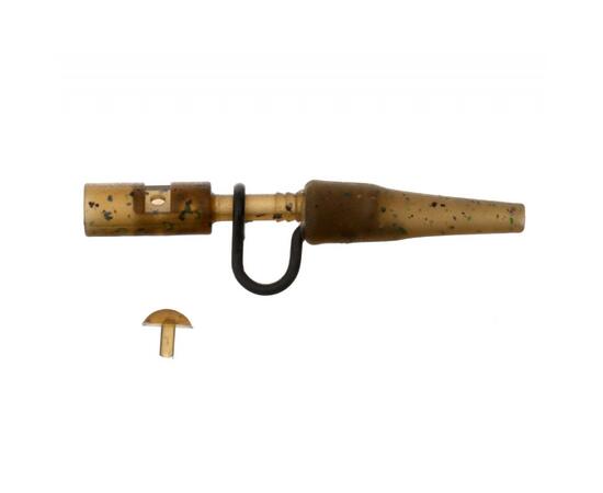 Безопасная клипса c фиксатором CARP PRO Metallic Lead Clips + Tail Rubbers Camo, фото 