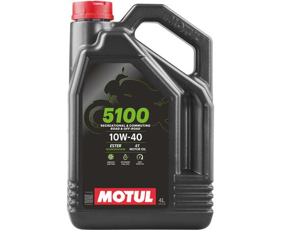 Масло Motul 5100 10W40 4T моторное, полусинтетическое для мотоциклов для четырехтактных двигателей мотоциклов, 4 литра, фото 
