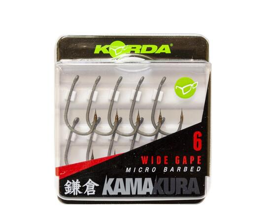 Крючок KORDA Kamakura Wide Gape №8 с бородкой, фото 