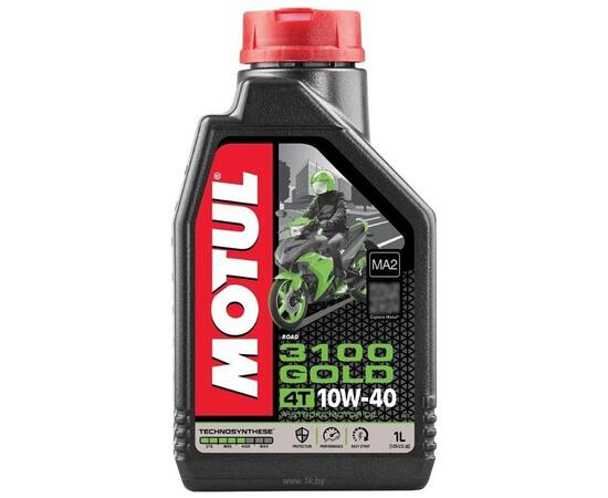 Масло Motul 3100 Gold 10W40 4T моторное, полусинтетическое для четырехтактных двигателей мотоциклов, 1 литр, фото 