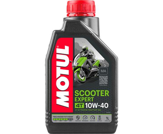 Масло Motul SCOOTER EXP 4T 10W40 моторное, полусинтетическое для четырехтактных двигателей скутеров, 1 литр, фото 
