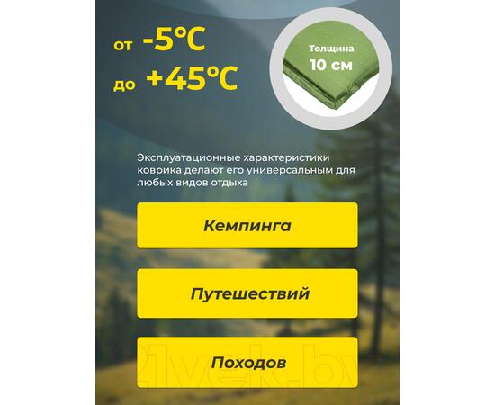 Туристический коврик Sundays ZC-SIM001-2 10см (оливковый), фото , изображение 5