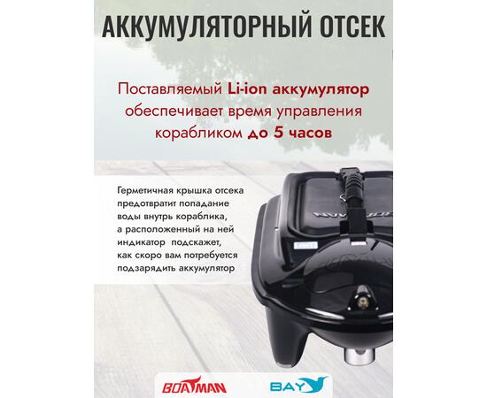Прикормочный кораблик Boatman Actor Plus GPS Black, фото , изображение 5