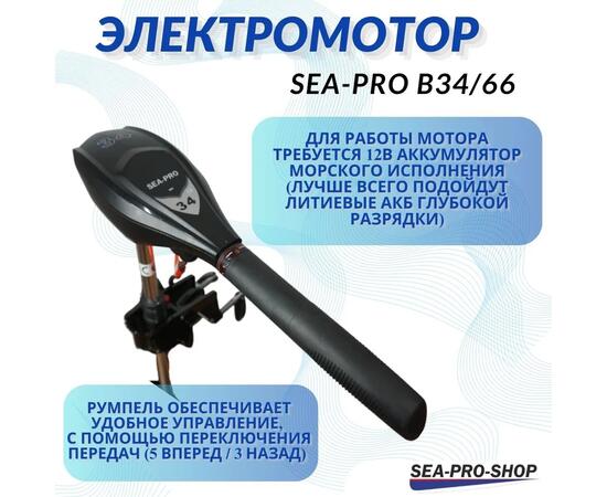 Электромотор транцевый Sea-Pro B34/66, фото , изображение 2