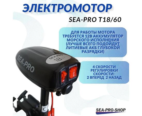 Электромотор транцевый Sea-Pro T18/60, фото , изображение 2