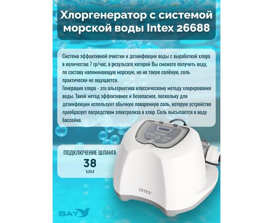 26688 Система санобработки воды в бассейне Intex Krystal clear saltwater 230 вольт, фото , изображение 2