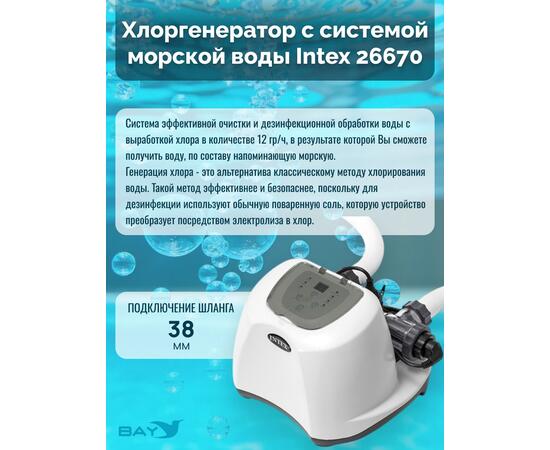 26670 Система санобработки воды в бассейне Intex Krystal clear saltwater 230 вольт , фото , изображение 2