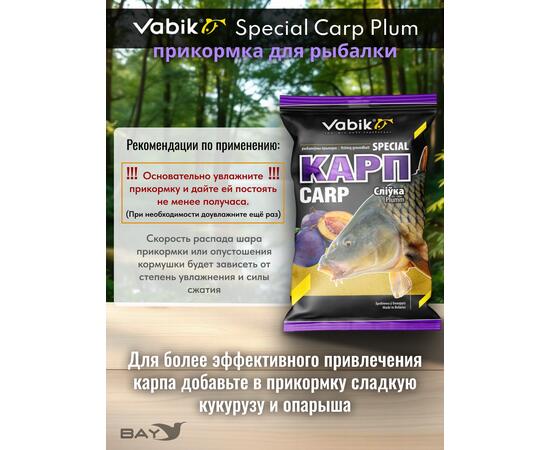 Прикормка Vabik SPECIAL Карп Слива 1кг, фото , изображение 3