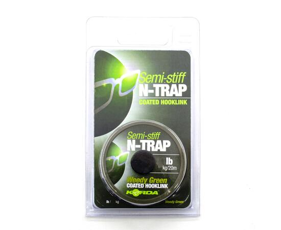 Поводковый материал KORDA N-Trap Semi-stiff 20lb Weedy Green, фото 