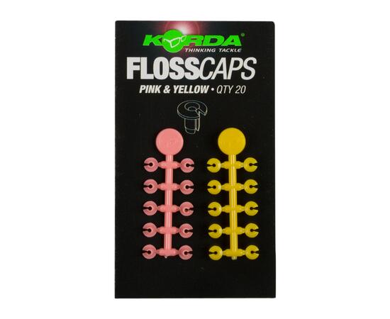 Стопор для бойлов KORDA Floss Caps Pink/Yellow, фото 