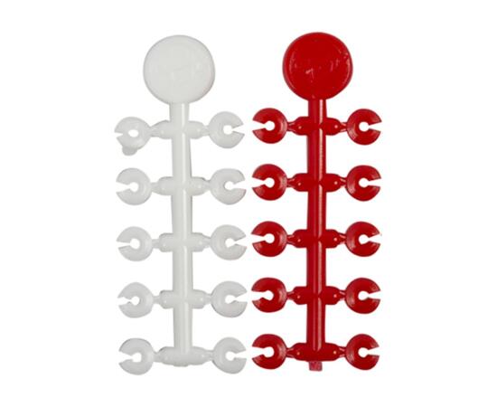 Стопор для бойлов KORDA Floss Caps White/Red, фото , изображение 2