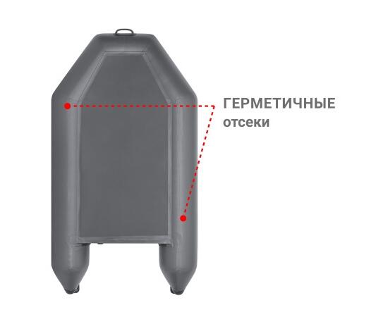 Надувная лодка Фрегат 240 Е Серый, фото , изображение 3