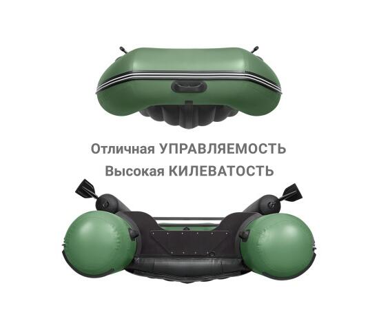 Надувная лодка Фрегат 350 Air F (НДНД), с фальшбортом Зеленый, фото , изображение 4