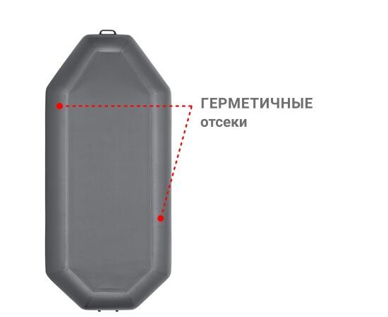 Надувная лодка Фрегат М-5 Оптима Лайт (300 см) Серый, фото , изображение 3