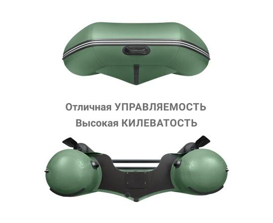 Надувная лодка Фрегат 390 F (Ф), с фальшбортом Зеленый, фото , изображение 4