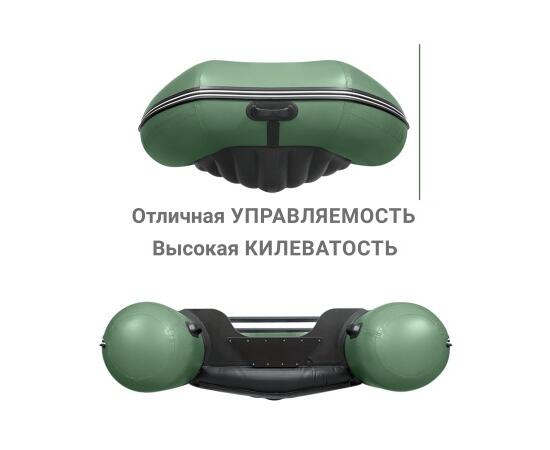 Надувная лодка Фрегат 390 Air (НДНД) Зеленый, фото , изображение 4