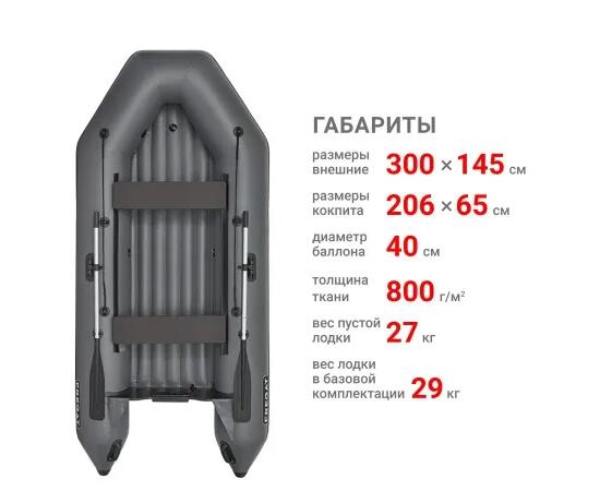 Надувная лодка Фрегат 300 Е НДНД, фото , изображение 2