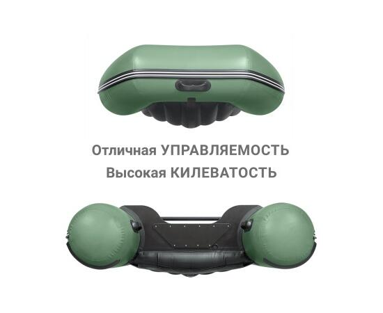 Надувная лодка Фрегат 370 Air (НДНД) Зеленый, фото , изображение 4