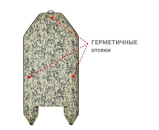 Надувная лодка Фрегат 300 Е Камуфляж, фото , изображение 3