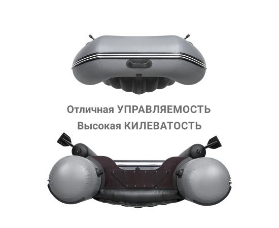 Надувная лодка Фрегат 350 Air F (НДНД), с фальшбортом Серый, фото , изображение 4
