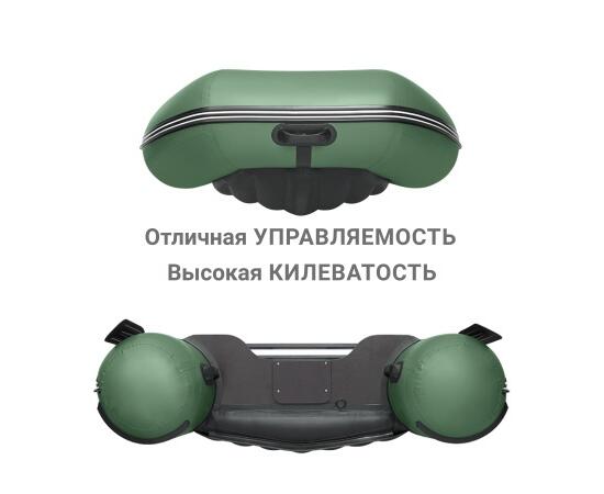 Надувная лодка Фрегат 330 Air (НДНД) Зеленый, фото , изображение 4
