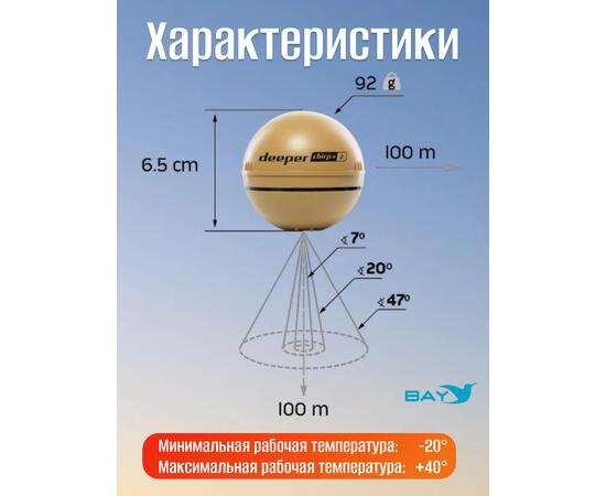 Эхолот Deeper Smart Sonar CHIRP+ 2, фото , изображение 3